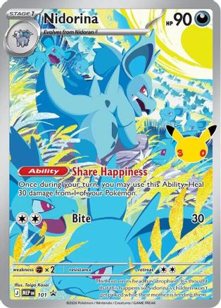 Nidorina (30th Celebration) 101  - Holofoil ME Mega Evolution Promo - Promo