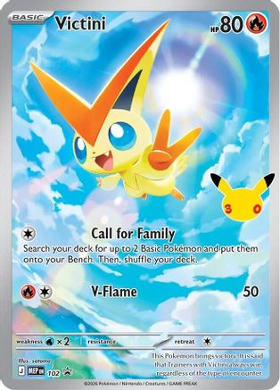Victini (30th Celebration) 102  - Holofoil ME Mega Evolution Promo - Promo