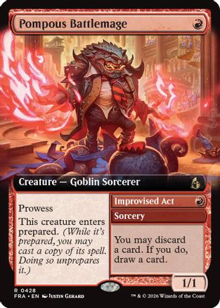 Pompous Battlemage (Extended Art) (FRA-428) - Reality Fracture Foil