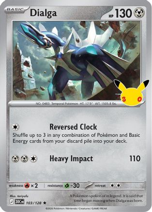 Dialga 103  - Holofoil ME 30th Celebration - Rare