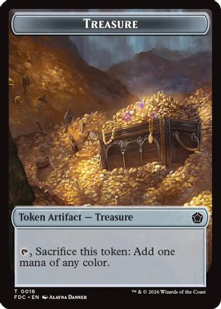Treasure // The Monarch Double-Sided Token (FDC-16 // 17) - Commander: Foundations