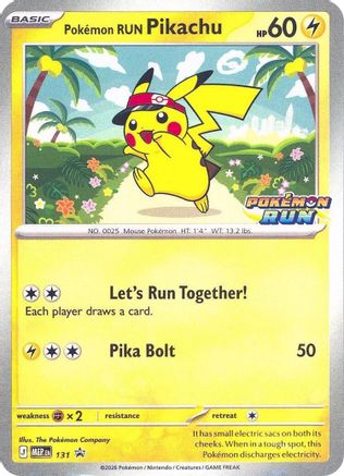 Pokemon Run Pikachu 131  Southeast Asia Exclusives - Promo