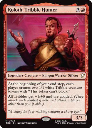 Koloth, Tribble Hunter (Surge Foil) (TRC-072) [Commander: Star Trek] Foil