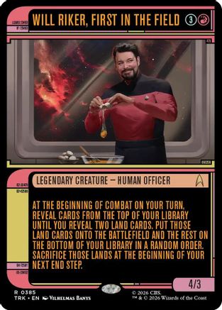 Will Riker, First in the Field (Showcase) (TRK-385) [Star Trek] Foil