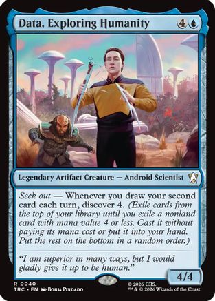 Data, Exploring Humanity (Surge Foil) (TRC-040) [Commander: Star Trek] Foil