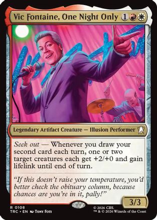 Vic Fontaine, One Night Only (Surge Foil) (TRC-108) [Commander: Star Trek] Foil