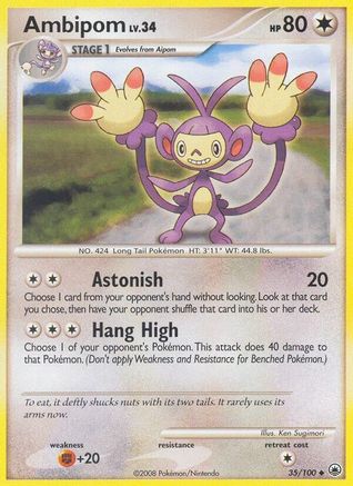 Ambipom 035  - Reverse Holofoil Majestic Dawn - Uncommon