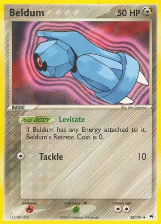 Beldum - 28/101/101  - Reverse Holofoil Hidden Legends - Uncommon