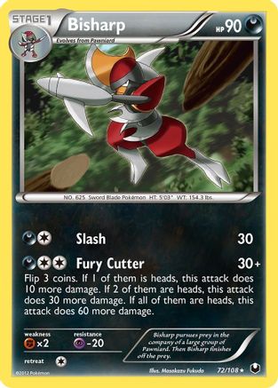 Bisharp (72)  - Reverse Holofoil Dark Explorers - Rare