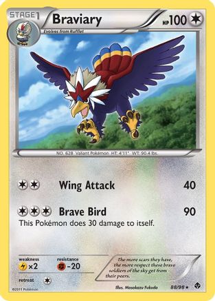 Braviary  - Reverse Holofoil Emerging Powers - Holo Rare