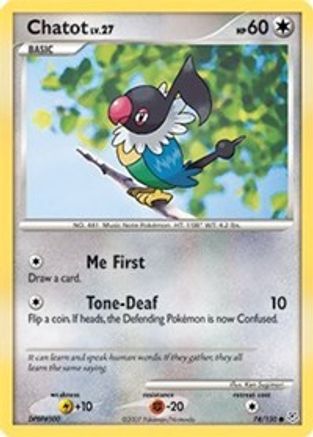 Chatot  - Reverse Holofoil Diamond and Pearl - Common