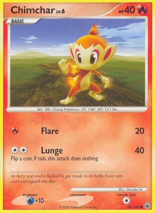 Chimchar (56)  - Reverse Holofoil Majestic Dawn - Common