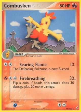 Combusken - 031/100/100  Crystal Guardians - Uncommon