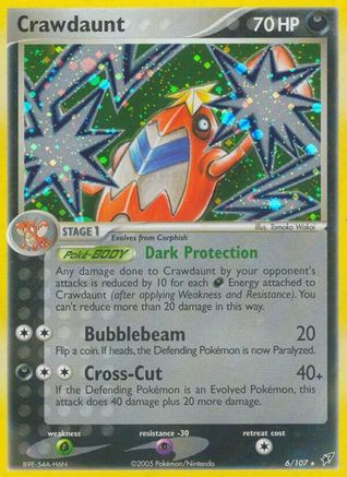 Crawdaunt  - Reverse Holofoil Deoxys - Holo Rare