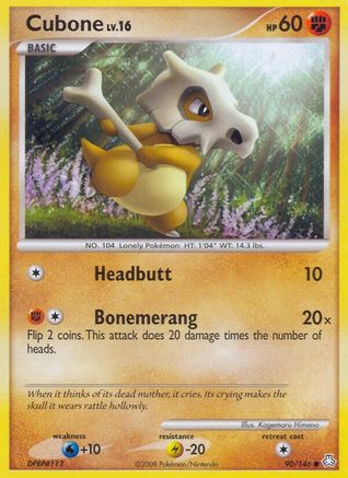 Cubone 090  - Reverse Holofoil Legends Awakened - Common