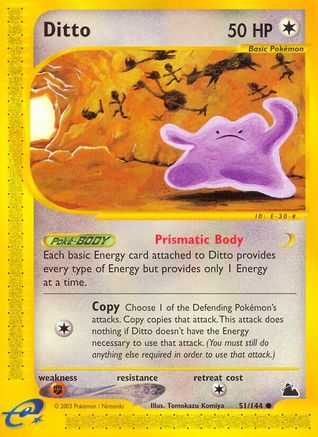 Ditto  - Reverse Holofoil Skyridge - Common