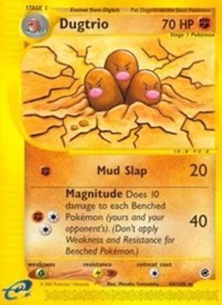 Dugtrio (44)  - Reverse Holofoil Expedition - Rare