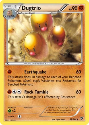 Dugtrio  - Reverse Holofoil XY Base Set - Rare