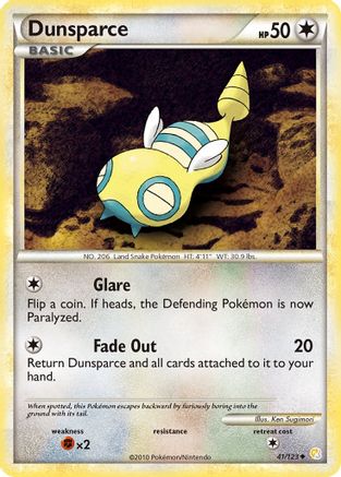 Dunsparce 041  HeartGold SoulSilver - Uncommon