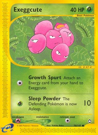 Exeggcute (76) (76) 076  - Reverse Holofoil Aquapolis - Common