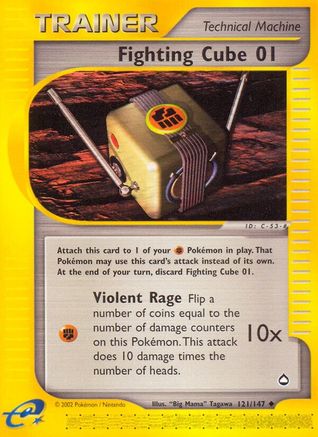 Fighting Cube 01  - Reverse Holofoil Aquapolis - Uncommon