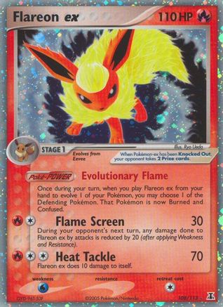 Flareon ex 108  - Holofoil Delta Species - Ultra Rare