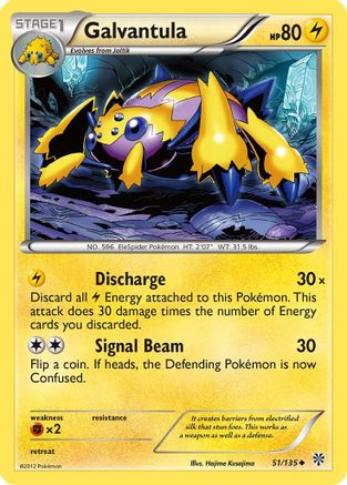 Galvantula  - Reverse Holofoil Plasma Storm - Uncommon