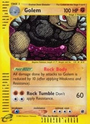 Golem (14)  - Reverse Holofoil Expedition - Holo Rare