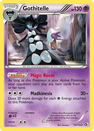 Gothitelle 072  - Holofoil Legendary Treasures - Holo Rare