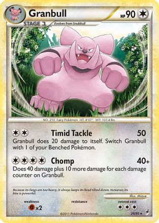 Granbull  - Reverse Holofoil Call of Legends - Rare