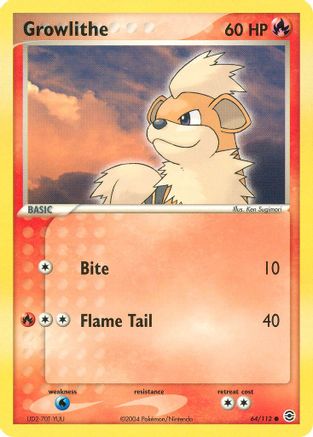 Growlithe 064  FireRed & LeafGreen - Common