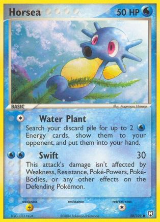 Horsea 058  - Reverse Holofoil Team Rocket Returns - Common