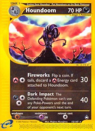 Houndoom (15)  - Reverse Holofoil Aquapolis - Rare