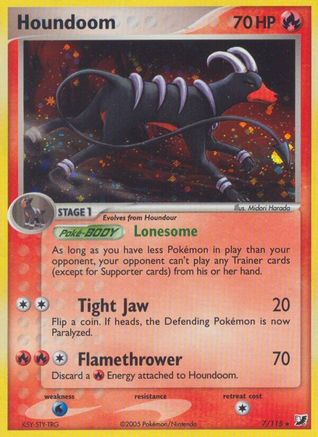 Houndoom  - Reverse Holofoil Unseen Forces - Holo Rare