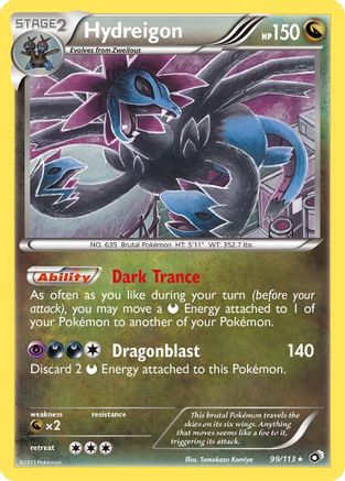 Hydreigon 099  - Holofoil Legendary Treasures - Holo Rare