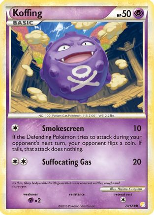 Koffing 070  - Reverse Holofoil HeartGold SoulSilver - Common