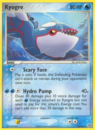 Kyogre - 015/106/106  Emerald - Rare