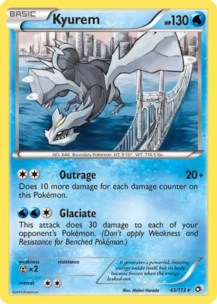 Kyurem 043  - Reverse Holofoil Legendary Treasures - Holo Rare