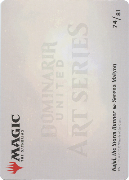Najal, the Storm Runner // Najal, the Storm Runner (ADMU-074) - Dominaria United Art Series (Borderless) Foil