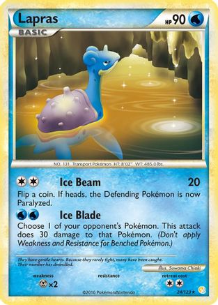 Lapras 024  HeartGold SoulSilver - Rare