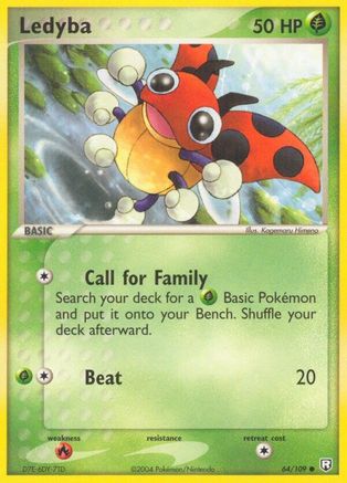 Ledyba 064  - Reverse Holofoil Team Rocket Returns - Common