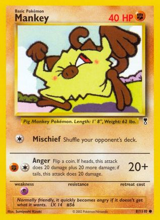 Mankey 081  - Reverse Holofoil Legendary Collection - Common