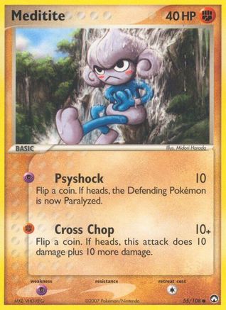 Meditite 055  - Reverse Holofoil Power Keepers - Common