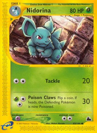 Nidorina  - Reverse Holofoil Skyridge - Common
