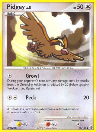 Pidgey 099  - Reverse Holofoil Secret Wonders - Common