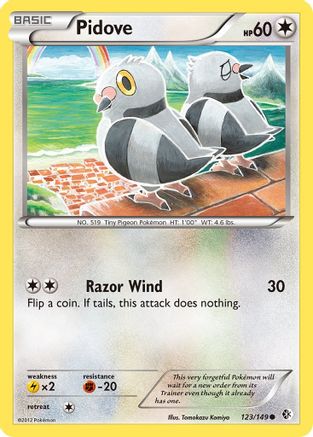 Pidove 123/149  - Reverse Holofoil Boundaries Crossed - Common