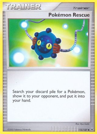Pokemon Rescue  - Reverse Holofoil Platinum - Uncommon