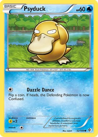 Psyduck (32)  - Reverse Holofoil Boundaries Crossed - Common
