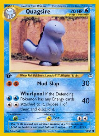Quagsire 048  - 1st Edition Neo Revelation - Common