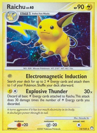 Raichu  - Holofoil Mysterious Treasures - Holo Rare